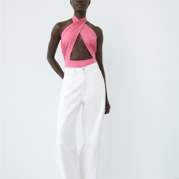 Zara Neon Pink Bodysuit - Picture 2 of 4